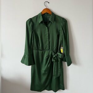 Vince Camuto Forest Green Long Sleeve Dress